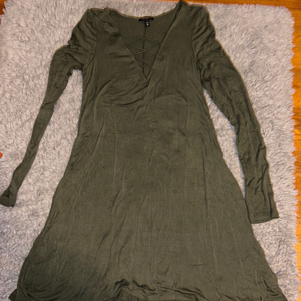 body con olive green dress size XS